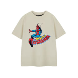 Marvel Comics Boys Web Slinger Short-Sleeved T-Shirt - 5-6 Years, Oatmeal