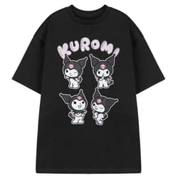 Hello Kitty Womens/Ladies Kuromi Short-Sleeved T-Shirt - XL, Black