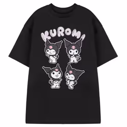 Hello Kitty Womens/Ladies Kuromi Short-Sleeved T-Shirt - M, Black