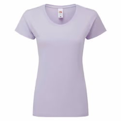 Fruit Of The Loom Womens/Ladies Iconic Ringspun Cotton T-Shirt - XS, Soft Lavender