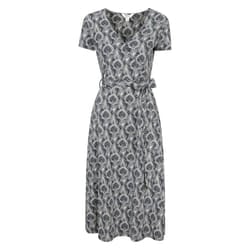 Mountain Warehouse Womens/Ladies Santorini Peacock Feather Midi Wrap Dress - 22 UK, Navy