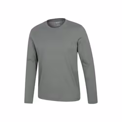Mountain Warehouse Mens Flint Crew Neck Long-Sleeved T-Shirt - 3XL, Green