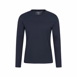 Mountain Warehouse Mens Flint Crew Neck Long-Sleeved T-Shirt - S, Navy