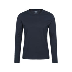 Mountain Warehouse Mens Flint Crew Neck Long-Sleeved T-Shirt - S, Navy