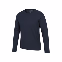Mountain Warehouse Mens Flint Crew Neck Long-Sleeved T-Shirt - S, Navy