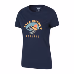 Mountain Warehouse Womens/Ladies Lake District Sunrise T-Shirt - 14 UK, Navy