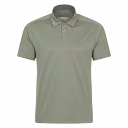 Mountain Warehouse Mens Volley IsoCool Polo Shirt - L, Light Khaki
