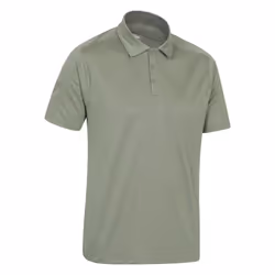 Mountain Warehouse Mens Volley IsoCool Polo Shirt - L, Light Khaki