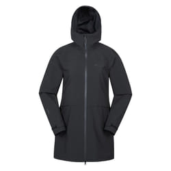 Mountain Warehouse Womens/Ladies April Longline Waterproof Jacket - 6 UK, Black