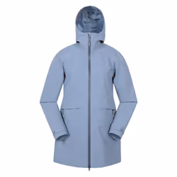 Mountain Warehouse Womens/Ladies April Longline Waterproof Jacket - 10 UK, Blue