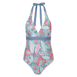 Mountain Warehouse Womens/Ladies Ocean Notion Patterned One Piece Swimsuit - 22 UK, Green