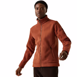 Regatta Mens Garrian II Full Zip Fleece Jacket - XL, Burnt Henna/Black