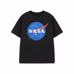 NASA Childrens/Kids Classic Logo Short-Sleeved T-Shirt - 3-4 Years, Black
