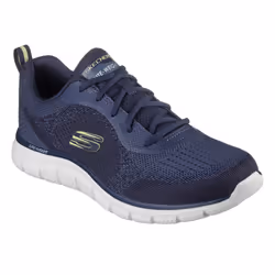 Skechers Mens Track Glendor Trainers - 8 UK, Navy/Lime