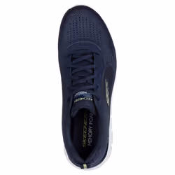 Skechers Mens Track Glendor Trainers - 8 UK, Navy/Lime