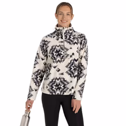 Craghoppers Womens/Ladies Lago Calico Half Zip Fleece Top - 20 UK, Black/White