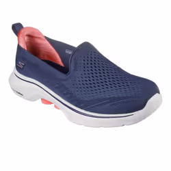 Skechers Womens/Ladies Go Walk 7 - Vina Trainers - 3 UK, Navy/Coral