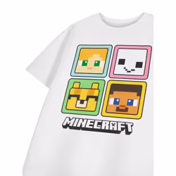 Minecraft Girls Squares Short-Sleeved T-Shirt