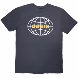 Oasis Unisex Adult 1998 World Tour - South America Back Print T-Shirt - S, Navy Blue