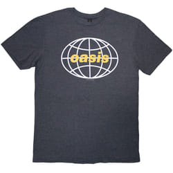 Oasis Unisex Adult 1998 World Tour - South America Back Print T-Shirt - S, Navy Blue