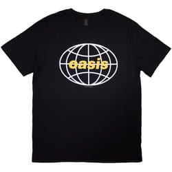 Oasis Unisex Adult Globe Logo T-Shirt - L, Black