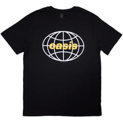 Oasis Unisex Adult Globe Logo T-Shirt - XXL, Black