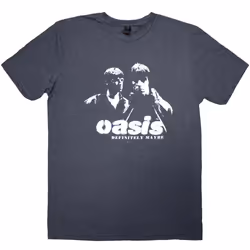 Oasis Unisex Adult Definitely Maybe Stencil T-Shirt - S, Navy Blue