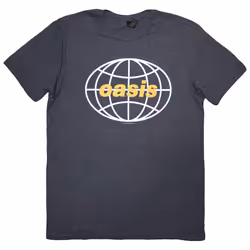 Oasis Unisex Adult Globe Logo T-Shirt - S, Navy Blue