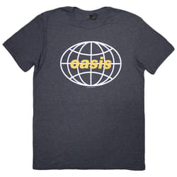 Oasis Unisex Adult Globe Logo T-Shirt - S, Navy Blue