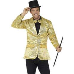 Smiffys Mens Sequin Costume Jacket - XL, Gold