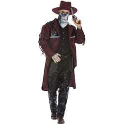 Smiffys Mens Deluxe Dark Spirit Western Cowboy Costume Set - L, Burgundy