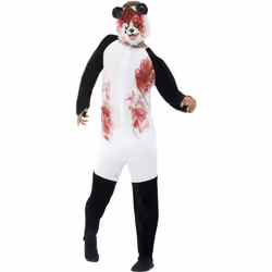 Smiffys Mens Deluxe Zombie Panda Bodysuit