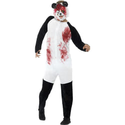 Smiffys Mens Deluxe Zombie Panda Bodysuit