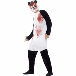 Smiffys Mens Deluxe Zombie Panda Bodysuit