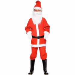 Smiffys Boys Santa Costume Set - 7-9 Years, Red/White