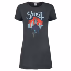 Amplified Womens/Ladies Necropolitan Ghost T-Shirt Dress - M, Charcoal