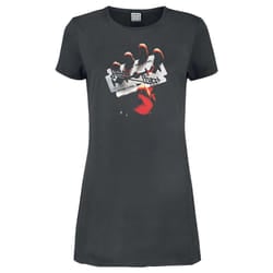 Amplified Womens/Ladies British Steel Judas Priest T-Shirt Dress - S, Charcoal