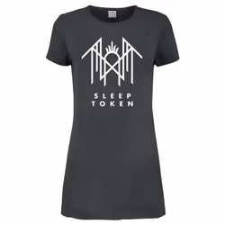 Amplified Womens/Ladies Crystalina Logo Sleep Token T-Shirt Dress - S, Charcoal