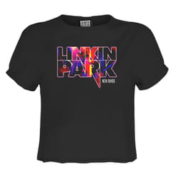 Amplified Womens/Ladies New Divide Linkin Park Crop Top - XS, Charcoal
