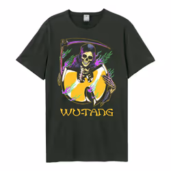 Amplified Unisex Adult Grim Reaper Wu-Tang Clan T-Shirt - XS, Charcoal