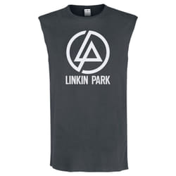 Amplified Unisex Adult Circle Logo Linkin Park Sleeveless Tank Top - XS, Charcoal