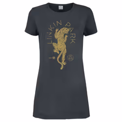 Amplified Womens/Ladies Tiger Linkin Park T-Shirt Dress - S, Charcoal