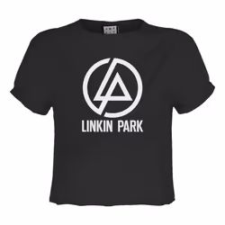 Amplified Womens/Ladies Circle Logo Linkin Park Crop Top - XS, Charcoal