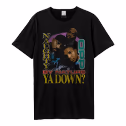 Amplified Unisex Adult Ya Down? Naughty By Nature T-Shirt - XS, Black