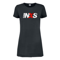 Amplified Womens/Ladies INXS Logo T-Shirt Dress - XL, Charcoal