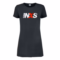 Amplified Womens/Ladies INXS Logo T-Shirt Dress - XXL, Charcoal