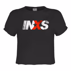 Amplified Womens/Ladies INXS Logo Crop Top - XS, Charcoal
