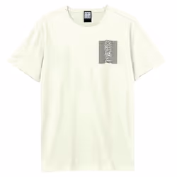 Amplified Unisex Adult Pulsar Black Wave Joy Division T-Shirt - XS, Vintage White