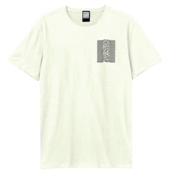 Amplified Unisex Adult Pulsar Black Wave Joy Division T-Shirt - XS, Vintage White