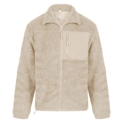 Front Row Unisex Adult Sherpa Recycled Fleece Jacket - XS, Natural